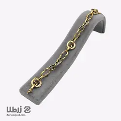 دستبند طلا طرح زنجیر حلقه گرد و بیضی کد B6631
