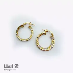 گوشواره حلقه ای طرح مارپیچ 2 سایز کوچک