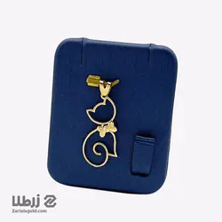 پلاک طلا طرح لیزر گربه ملوس کد P2450