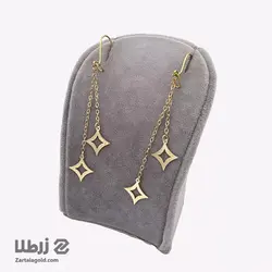 گوشواره طلا آویز طرح لوزی کد E2427