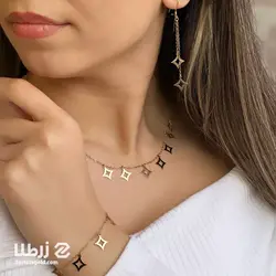 گوشواره طلا آویز طرح لوزی کد E2427