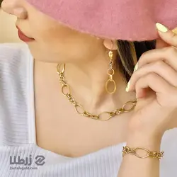 گوشواره آویز طلا طرح لکسوس حلقه ای کد E6584