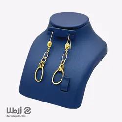 گوشواره آویز طلا طرح لکسوس حلقه ای کد E6584