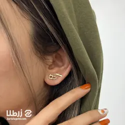 گوشواره میخی طرح ه نیمانی کد E1433