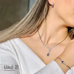 نیم ست جواهر طلا با نگین آمیتیست