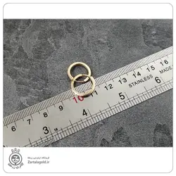 گوشواره حلقه ای طرح مکعبی سایز 1 - 1,544,500&nbsp;تومان