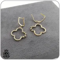 گوشواره آویز طلا طرح ونکلیف و گوی البرنادو - 4,536,000&nbsp;تومان