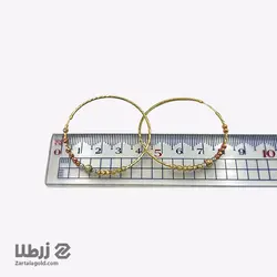 گوشواره حلقه ای با گوی البرنادو سایز 4 کد E3875