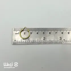 گوشواره حلقه ای طلا طرح آیینه ای با قفل هشتی کد E3869