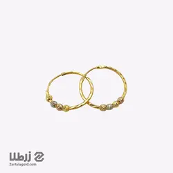 گوشواره حلقه ای تراش 4 گوی کد E3862