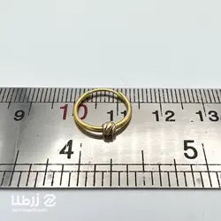 گوشواره حلقه ای طلا تک گوی سایز ریز کد E2166