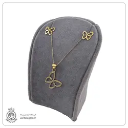 نیم ست طلا طرح پروانه