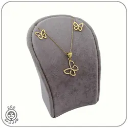 نیم ست طلا طرح پروانه