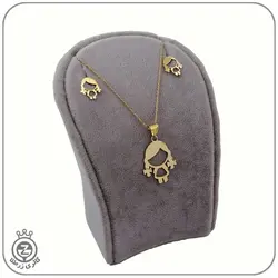 نیم ست طلا طرح دختر