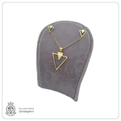 نیم ست طلا طرح هندسی 7