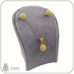 نیم ست طلا طرح گوی شنی