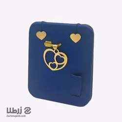 نیم ست طلا طرح قلبی کد NS2335