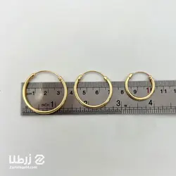 گوشواره حلقه ای طرح آیینه ای سایز بزرگ کد E2591