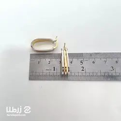 گوشواره حلقه ای ناپل دو رنگ کد E2587