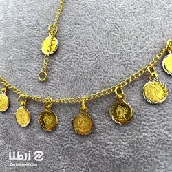 گردنبند طلا طرح پولک سکه ای دو رو کد N2164