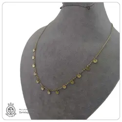 گردنبند زنجیری طلا طرح پولک