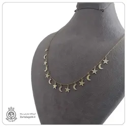 نیم ست طلا طرح ماه و ستاره