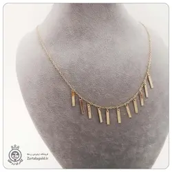 نیم ست طلا طرح آویز مستطیل