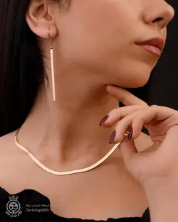 گوشواره طلا آویز طرح هرینگبون کد E2512