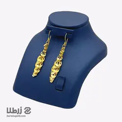 گوشواره آویز طرح مجلسی طلا کد E6598