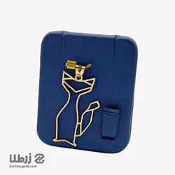 پلاک لیزر طلا طرح گربه کد P2428