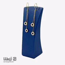 گوشواره طلا آویز طرح دایره تو خالی کد E6581