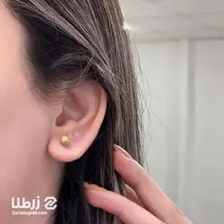 گوشواره میخی طرح توپی شنی سایز3 کد E6594