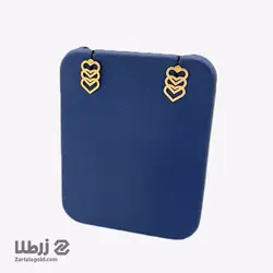 گوشواره میخی طرح 3 قلب تو هم کد E6524