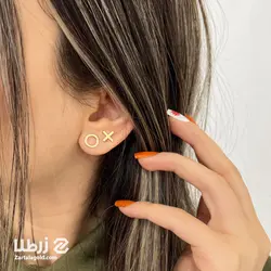 گوشواره میخی طلا دایره توخالی کد E850