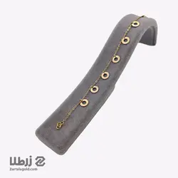 دستبند طلا طرح پولک دایره تو خالی لیزری کد B2379