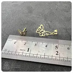 نیم ست طلا طرح پروانه 17 - خرید آنلاین طلا 1,631,500&nbsp;تومان