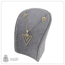 نیم ست طلا طرح هندسی 6