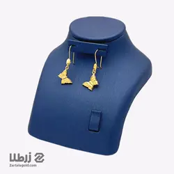 گوشواره آویز طلا طرح آویز پروانه کد E2273