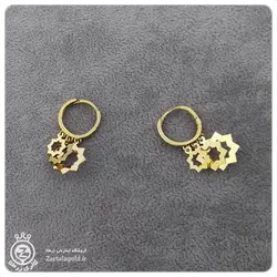 گوشواره حلقه ای طلا طرح 13 - 2,156,500&nbsp;تومان