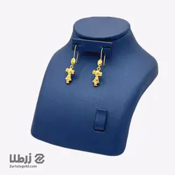 گوشواره طلا آویز طرح دختر سه بعدی کد E2165