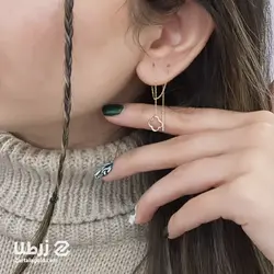 گوشواره طلا بخیه ای طرح ونکلیف کد E2270