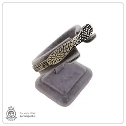 دستبند و انگشتر طلا سیاه قلم طرح 3 -خرید نیسمت مناسب عروسی