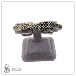 دستبند و انگشتر طلا سیاه قلم طرح 3 -خرید نیسمت مناسب عروسی