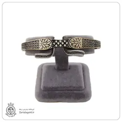 دستبند و انگشتر طلا سیاه قلم طرح 2 -خرید نیسمت مناسب عروسی