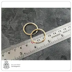 گوشواره حلقه ای طرح مکعبی سایز 3 - 2,718,500&nbsp;تومان