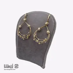 گوشواره آویز طلا طرح گوی اشک کد E2102