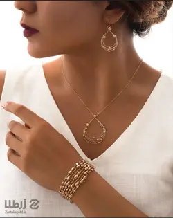 گوشواره آویز طلا طرح گوی اشک کد E2102