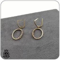 گوشواره آویز طلا طرح بیضی و گوی البرنادو - 4,520,000&nbsp;تومان