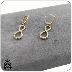 گوشواره آویز طلا طرح بی نهایت و گوی البرنادو - 4,252,500&nbsp;تومان