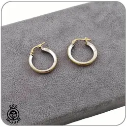 گوشواره حلقه ای طلا طرح آبکاری دو رنگ 3 - 3,662,000&nbsp;تومان